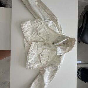 Zara White Denim Jacket